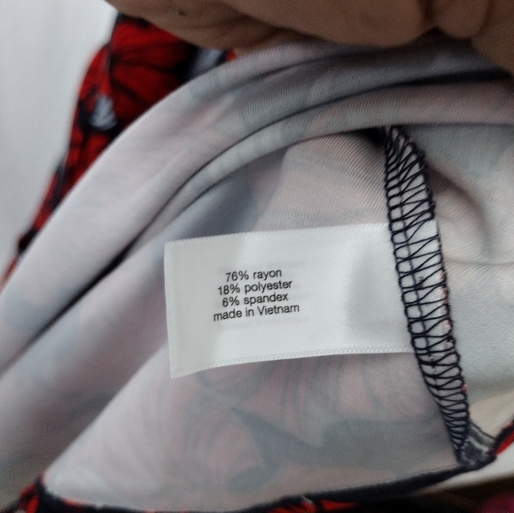 Lane Bryant Red Navy Floral Fit & Flare Lena Dress - Picture 8 of 8